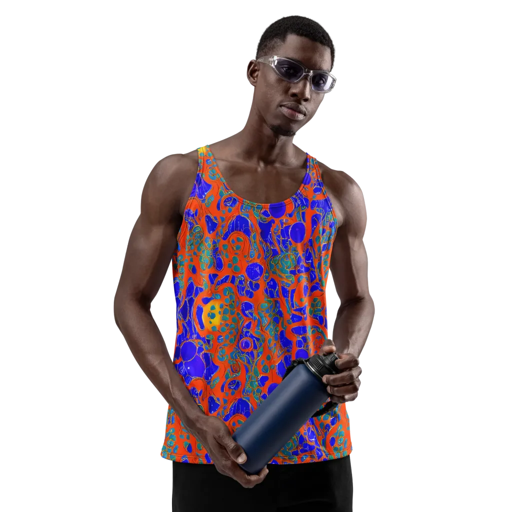 Burning Mosaic on Men's Tank Top — Front