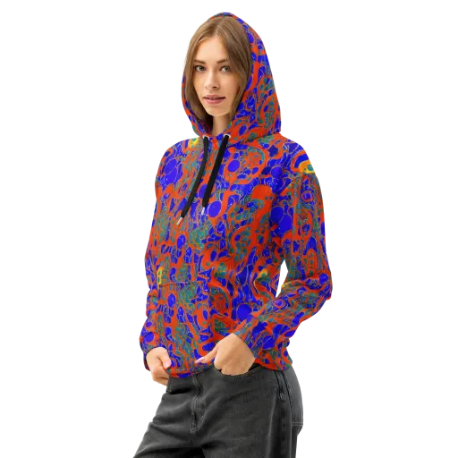 Burning Mosaic on a Cotton Hoodie