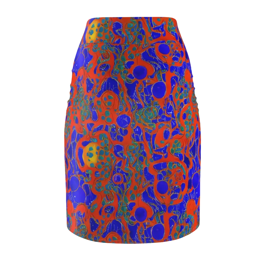 Burning Mosaic on Pencil Skirt — Back