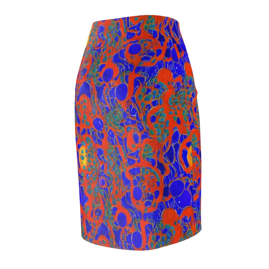 Burning Mosaic on Pencil Skirt — Back Side
