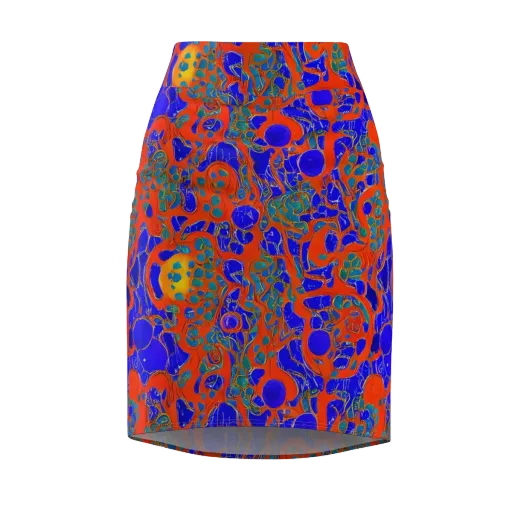 Burning Mosaic on a Pencil Skirt