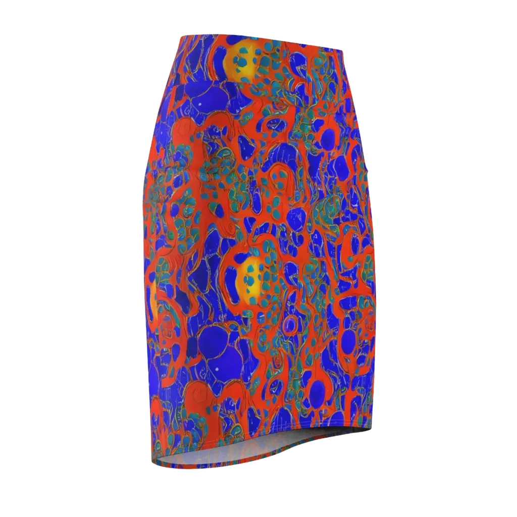 Burning Mosaic on Pencil Skirt — Front Side