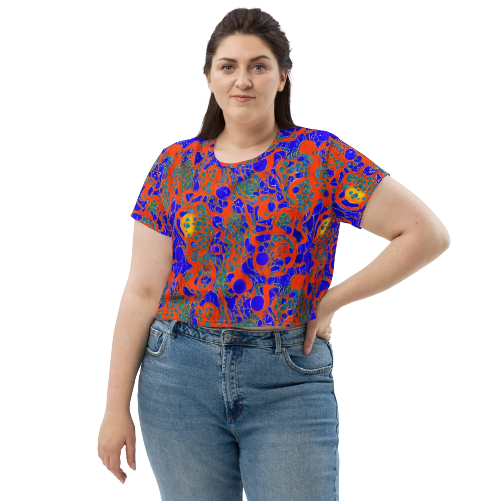 Burning Mosaic on Crop Tee — Front