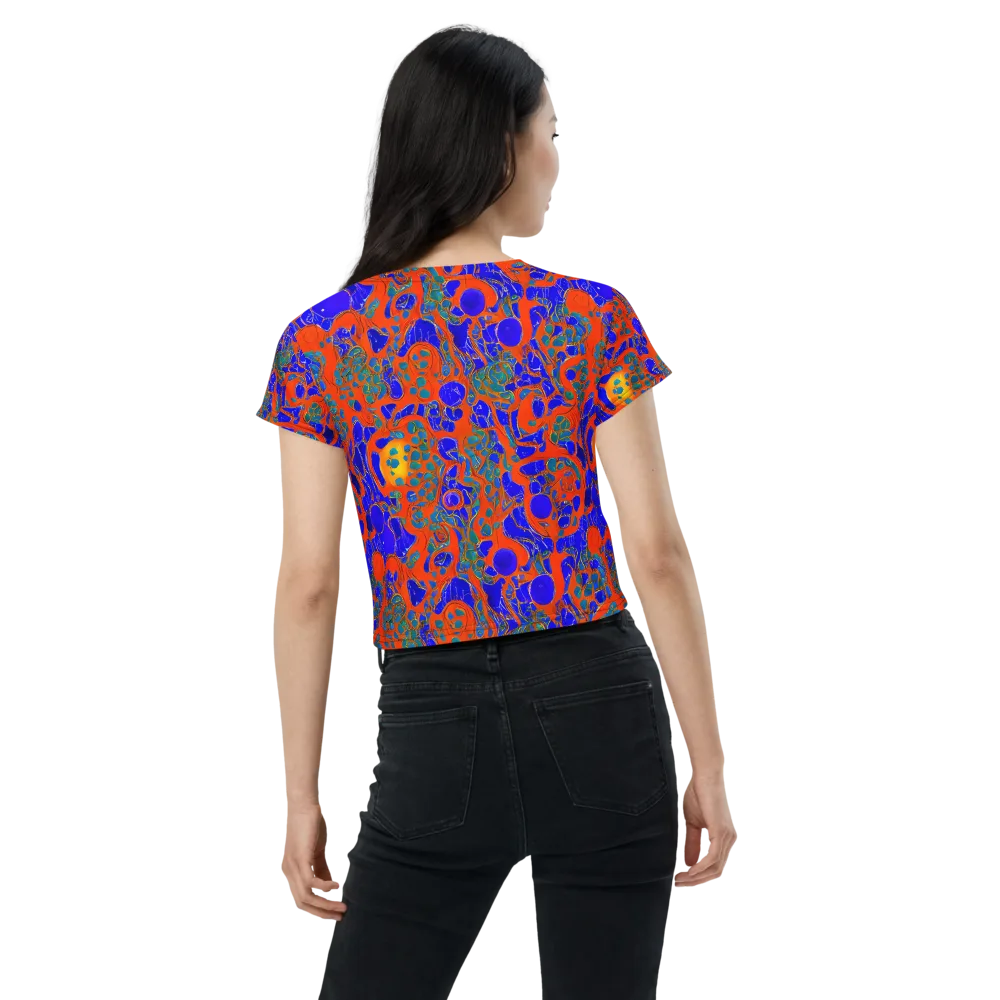 Burning Mosaic on Crop Tee — Back
