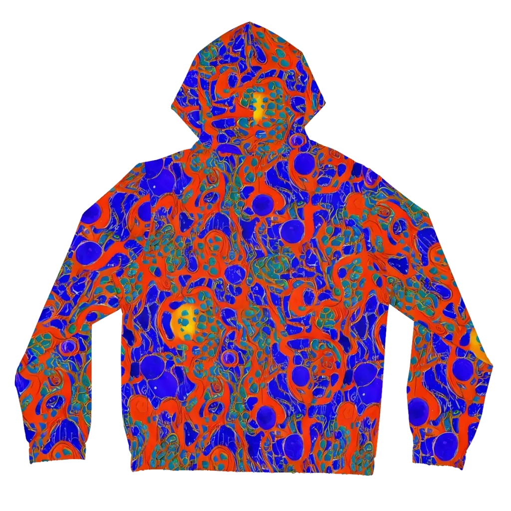 Burning Mosaic on Women's Full-Zip Hoodie — Back