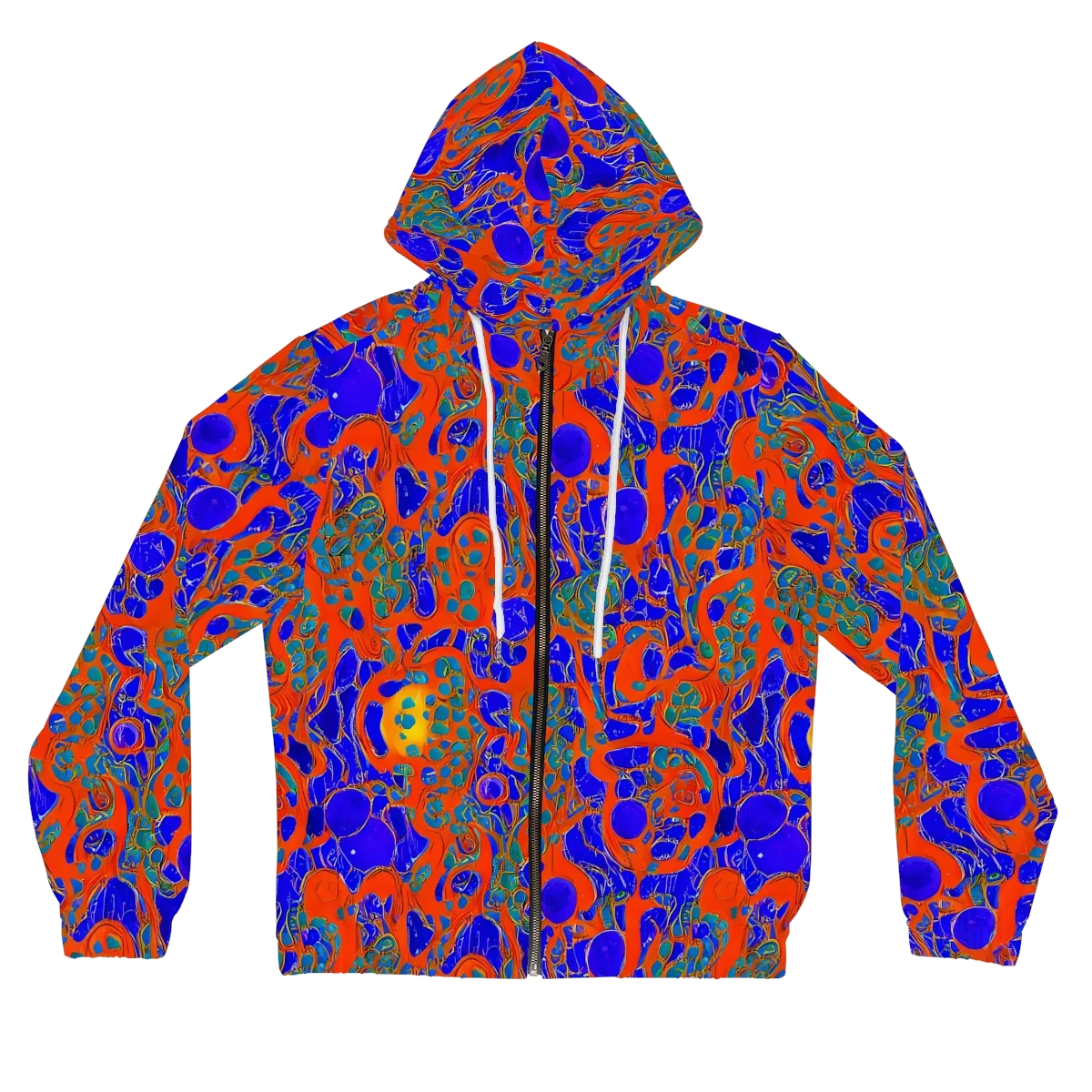 Burning Mosaic on Women's Full-Zip Hoodie — Front