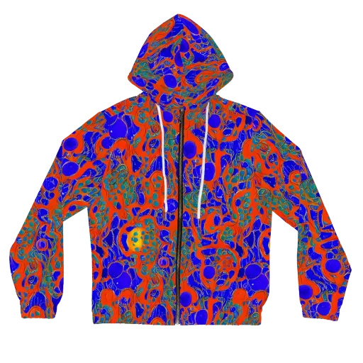 Burning Mosaic on a Women's Full-Zip Hoodie