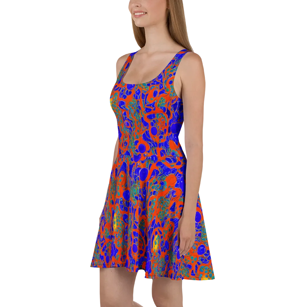 Burning Mosaic on Skater Dress — Left