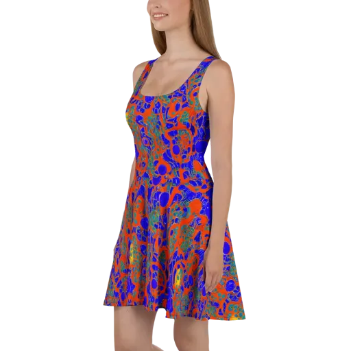 Burning Mosaic on a Skater Dress