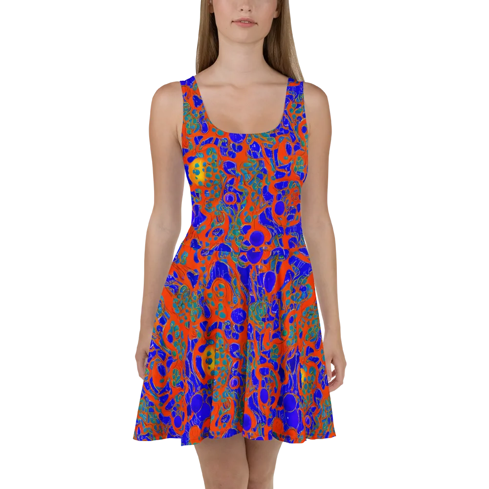 Burning Mosaic on Skater Dress — Front