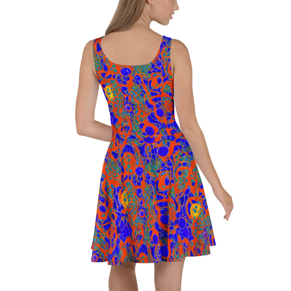 Burning Mosaic on Skater Dress — Back