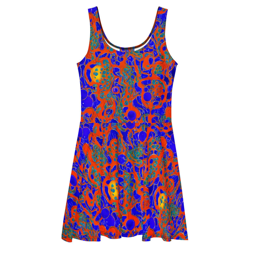 Burning Mosaic on Skater Dress — Front