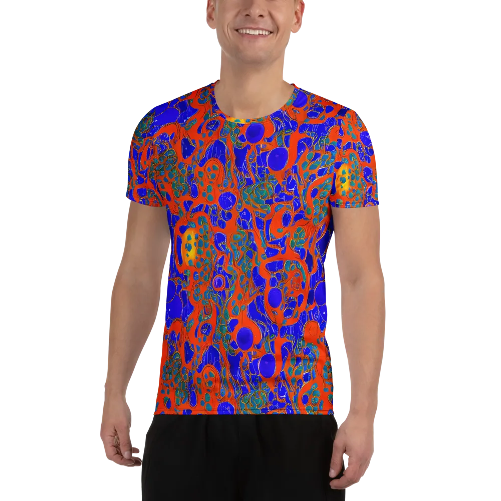 Burning Mosaic on Men's Athletic T-Shirt — Front