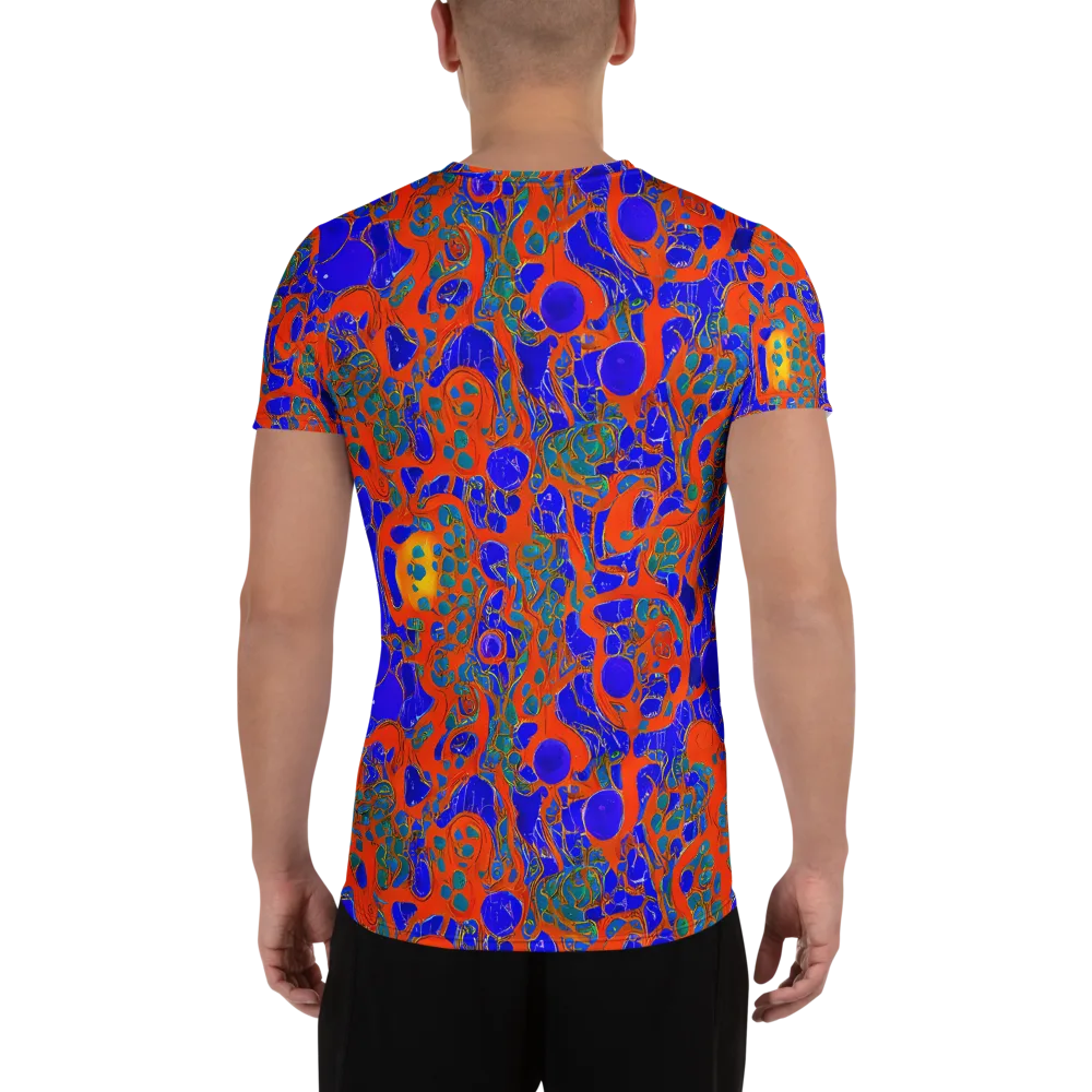 Burning Mosaic on Men's Athletic T-Shirt — Back