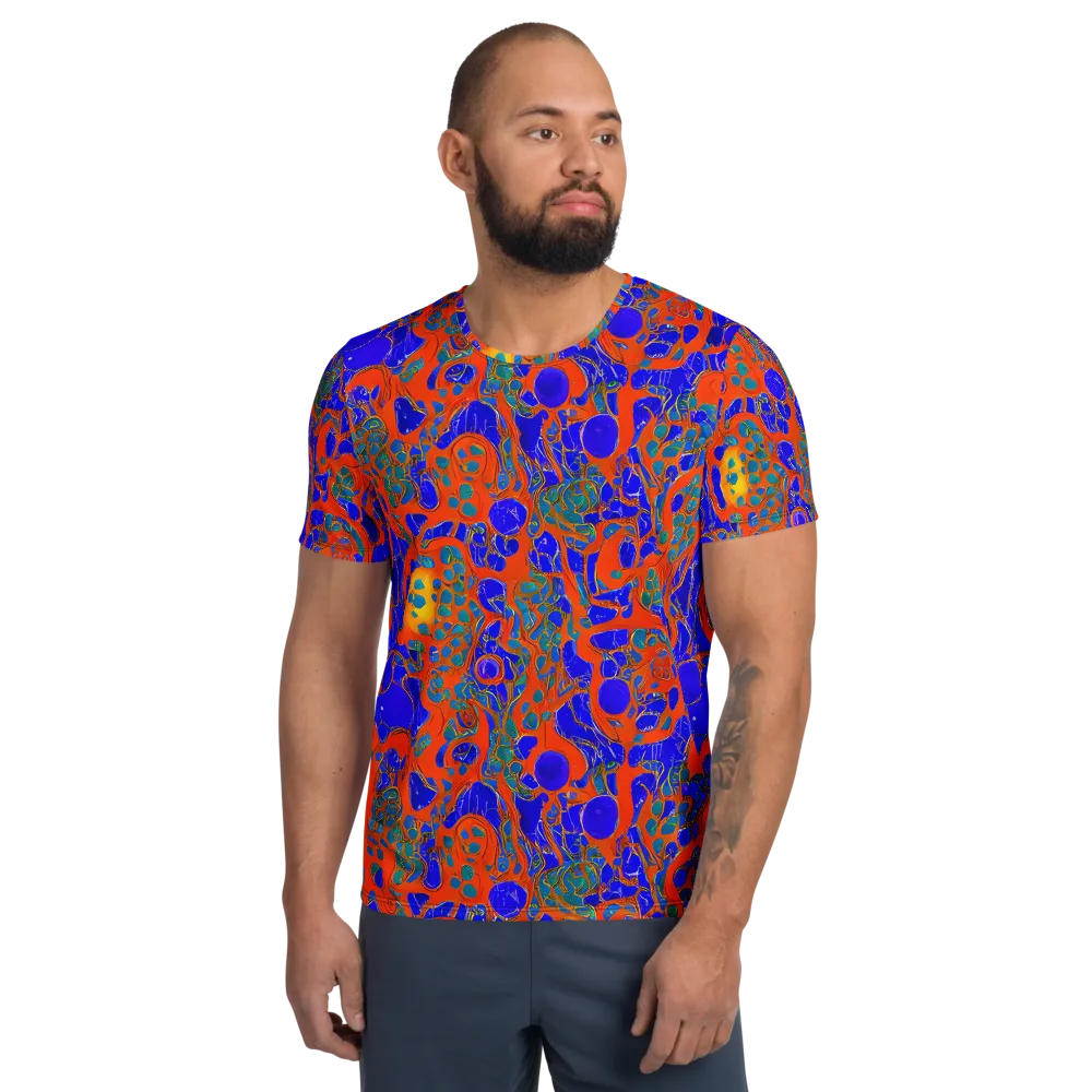 Burning Mosaic on Men's Athletic T-Shirt — Front
