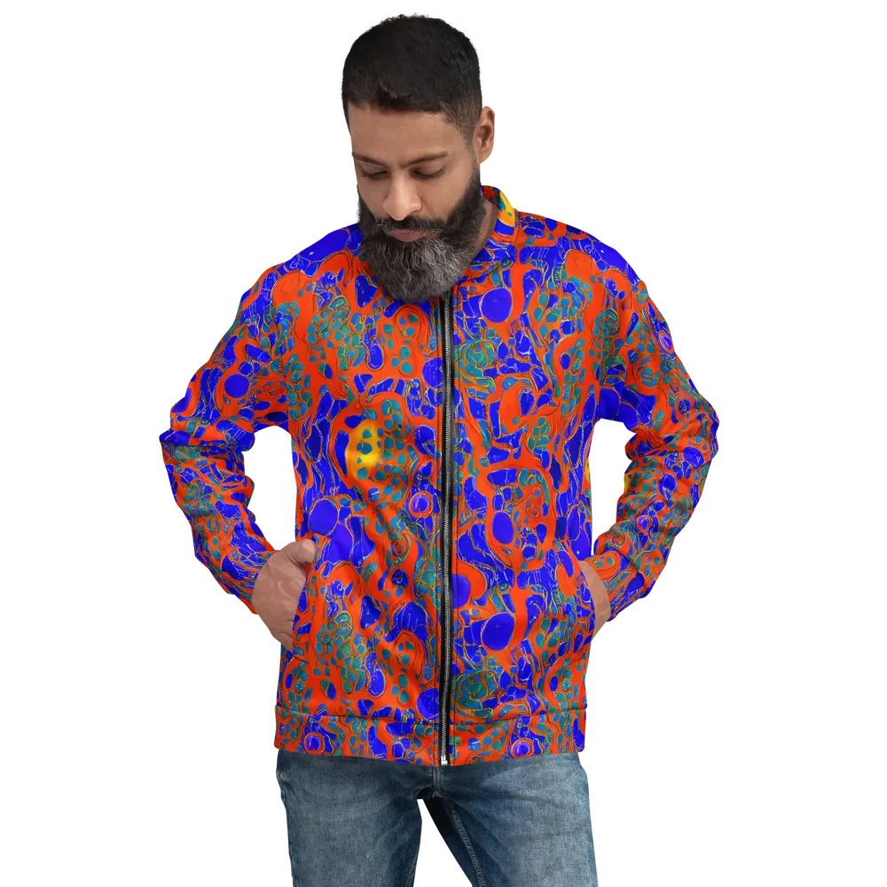 Burning Mosaic on Bomber Jacket — Front