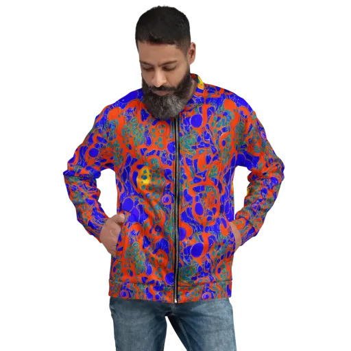 Burning Mosaic on a Bomber Jacket
