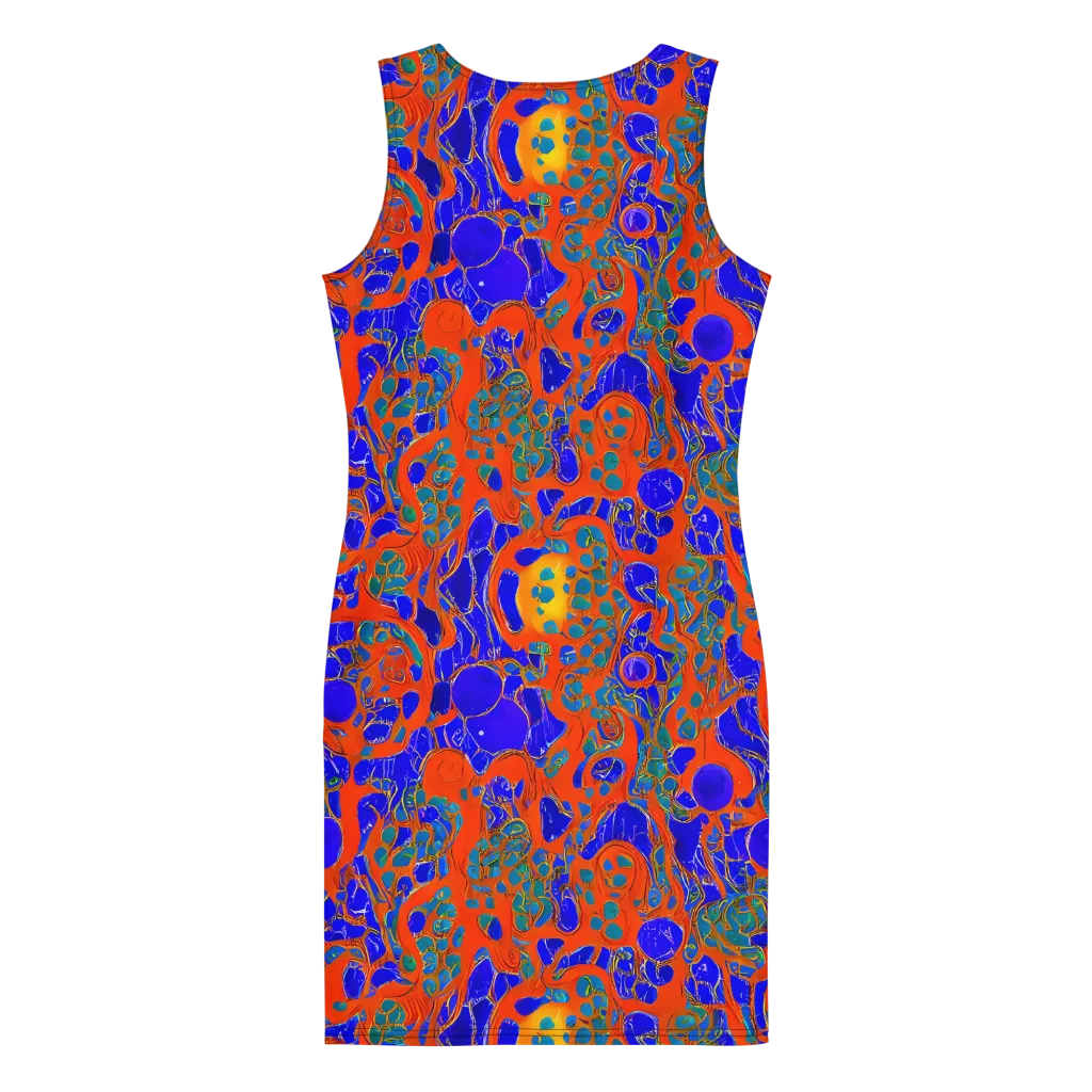 Burning Mosaic on Bodycon Dress — Back