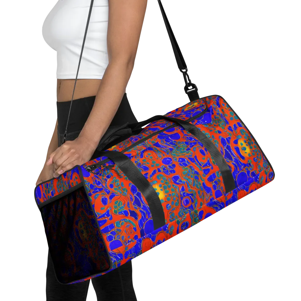 Burning Mosaic on Duffle Bag — Front