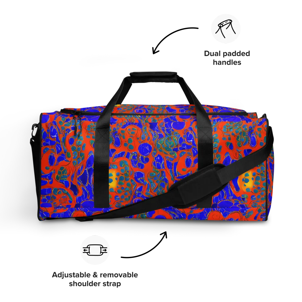 Burning Mosaic on Duffle Bag — Front
