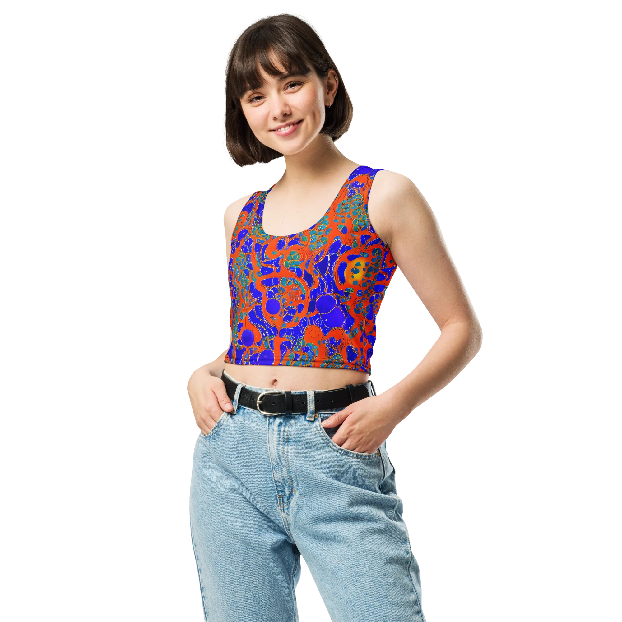 Burning Mosaic on Crop Top — Front