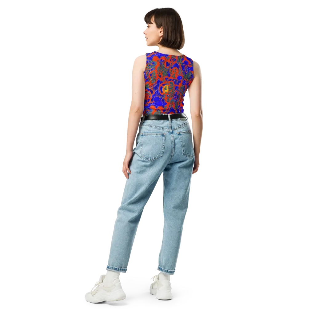 Burning Mosaic on Crop Top — Back