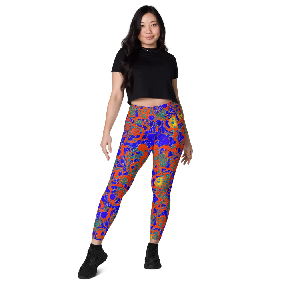 Burning Mosaic on Leggings with Pockets — Front