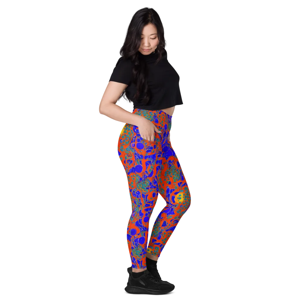 Burning Mosaic on Leggings with Pockets — Right