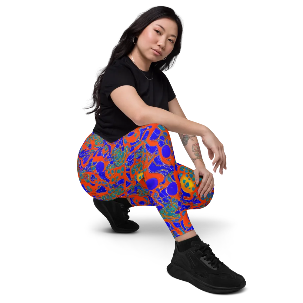 Burning Mosaic on Leggings with Pockets — Right Front