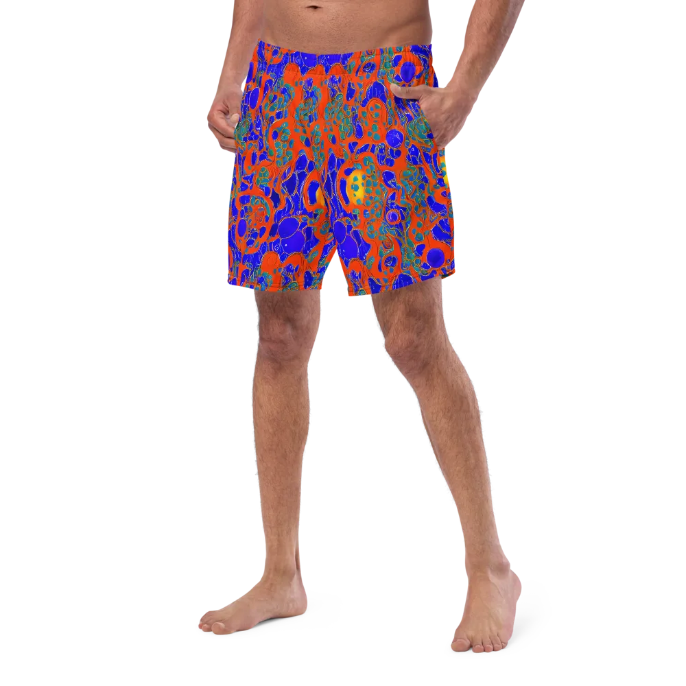 Burning Mosaic on Swim Trunks — Left Front