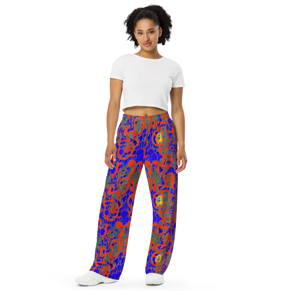Burning Mosaic on Wide-Leg Pants — Front