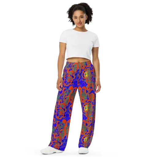 Burning Mosaic on a Wide-Leg Pants