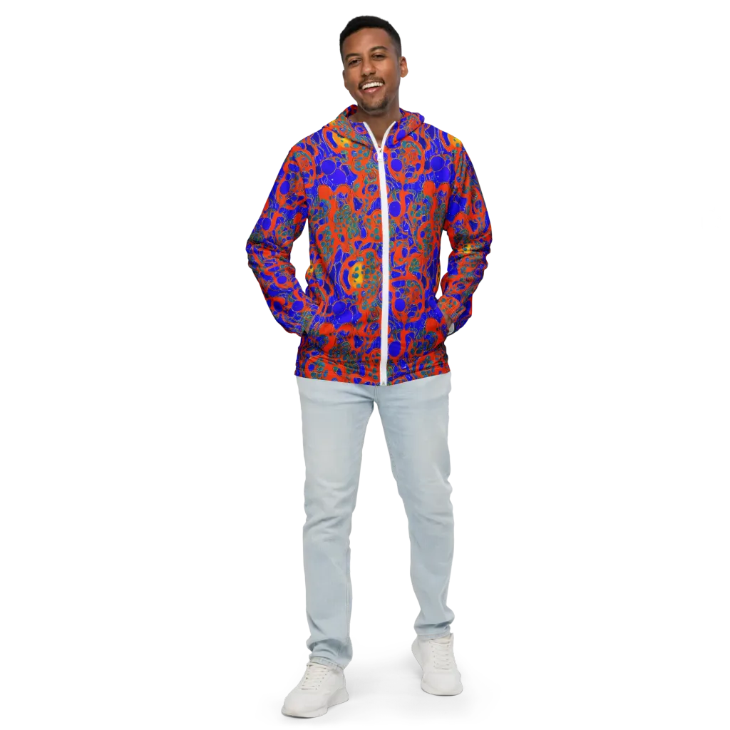 Burning Mosaic on Men's Windbreaker — Front