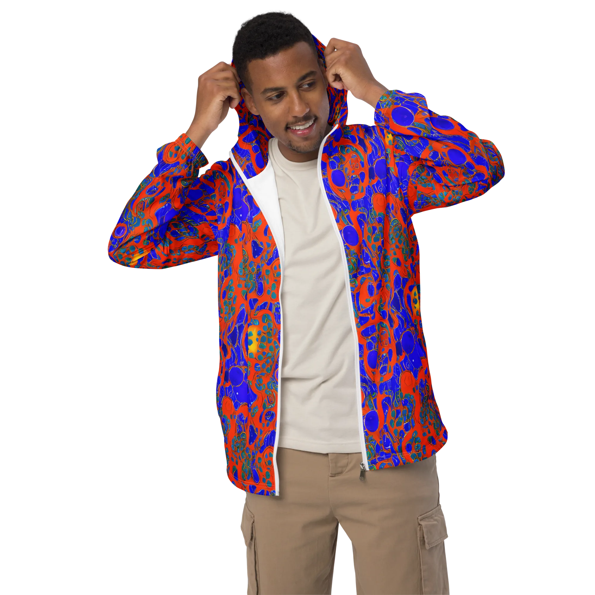 Burning Mosaic on Men's Windbreaker — Front