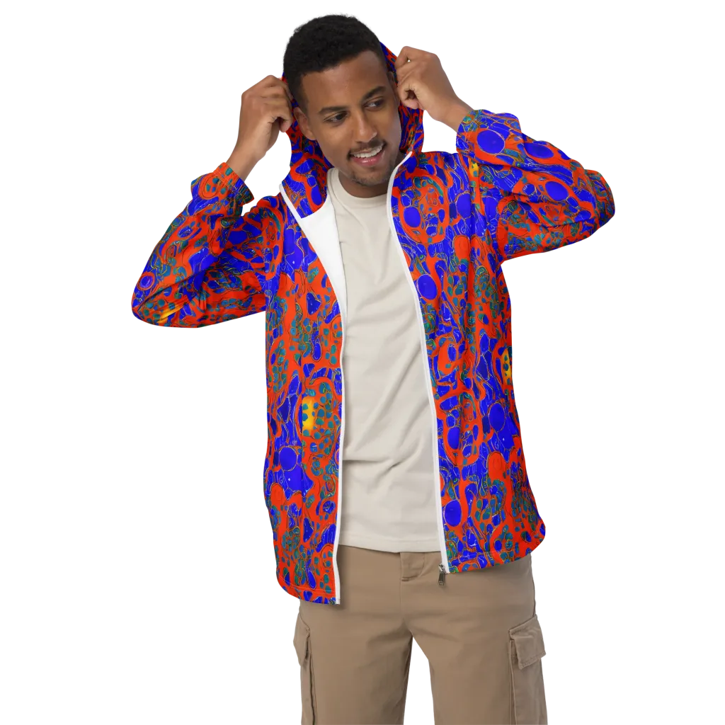 Burning Mosaic on Men's Windbreaker — Front