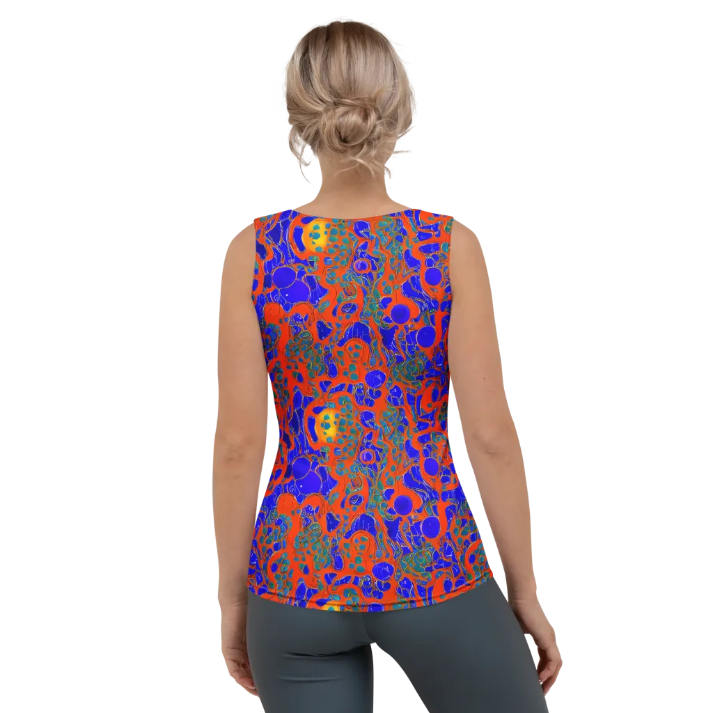 Burning Mosaic on Women's Tank Top — Back