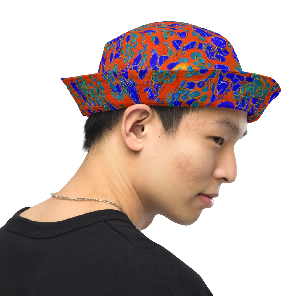Burning Mosaic on Reversible Bucket Hat — Right Outside