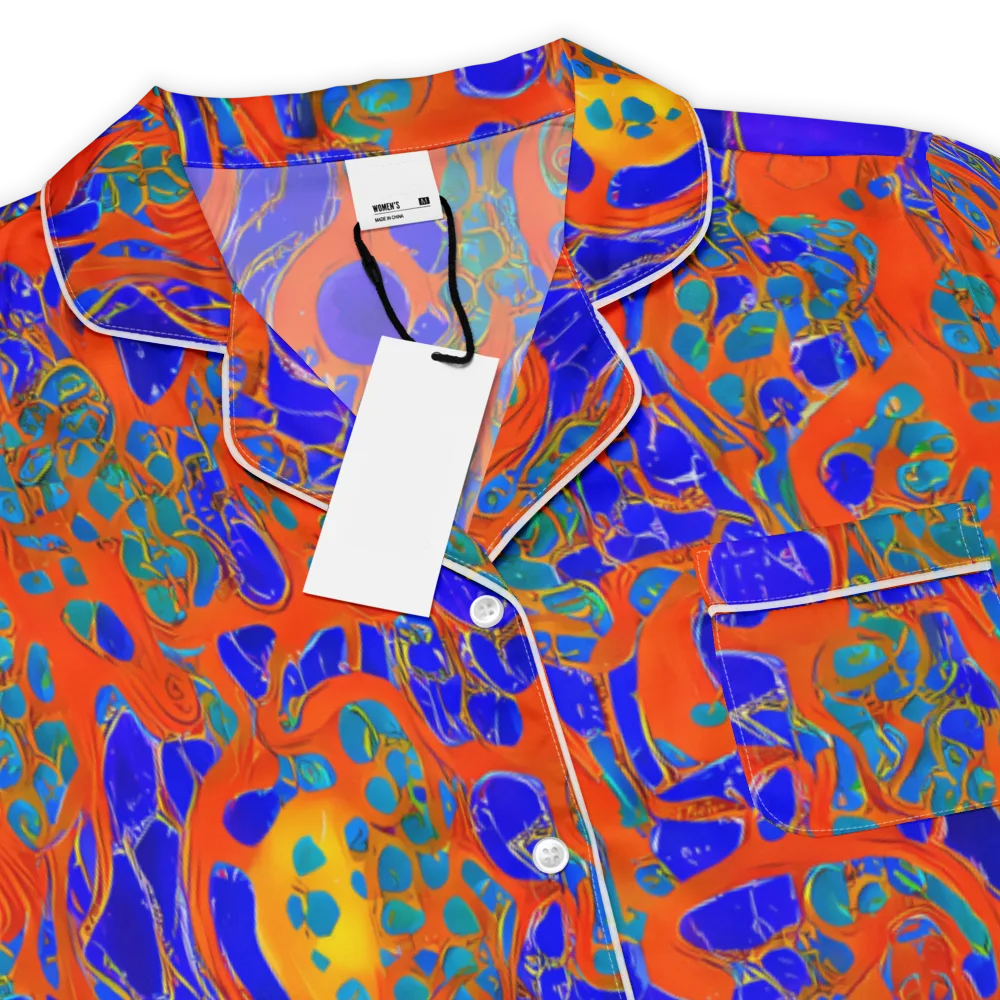 Burning Mosaic on Women's Short Sleeve Pajama Top — Product details
