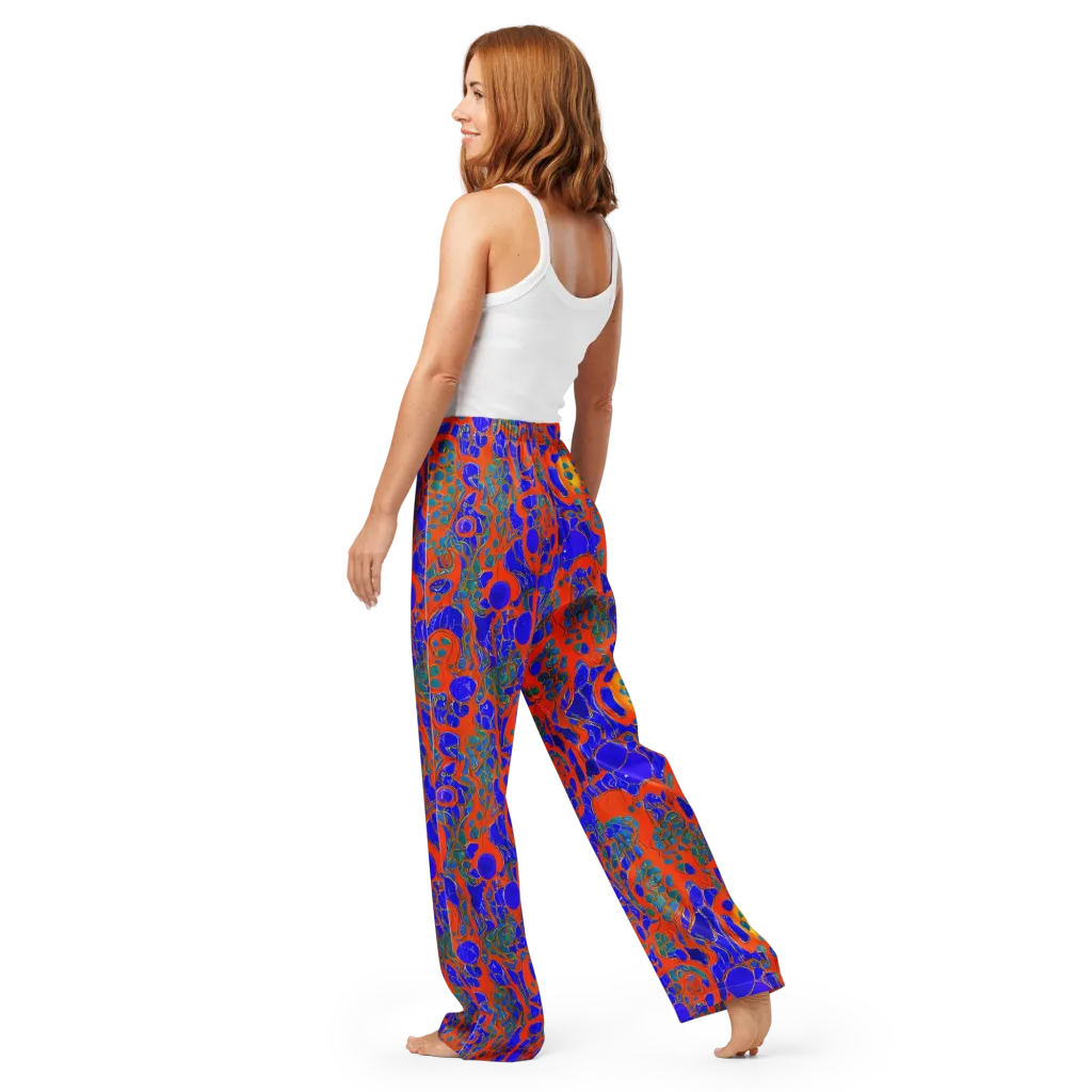 Burning Mosaic on Women's Pajama Pants — Back