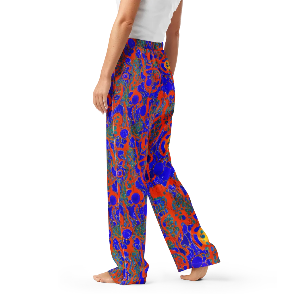 Burning Mosaic on Women's Pajama Pants — Left
