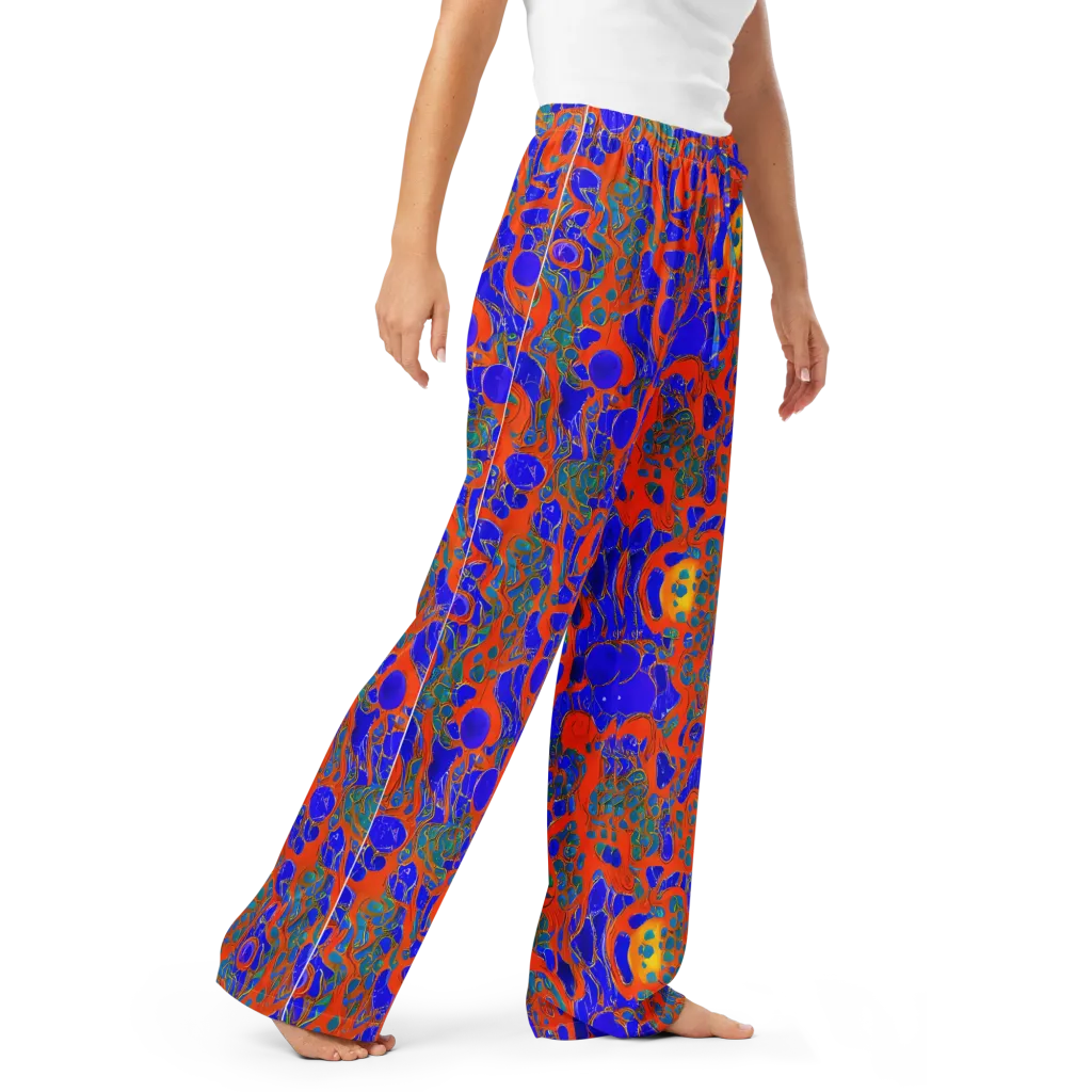 Burning Mosaic on Women's Pajama Pants — Right Front