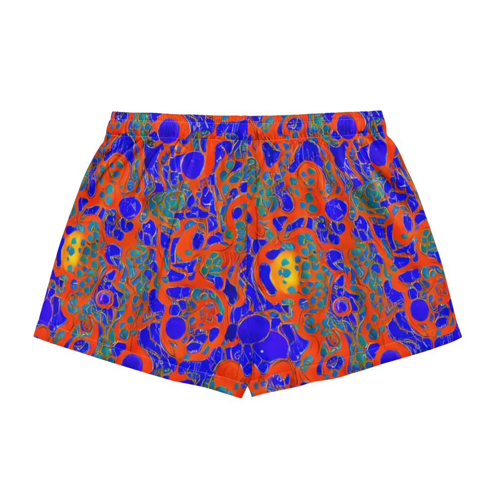 Burning Mosaic on Women's Pajama Shorts — Back