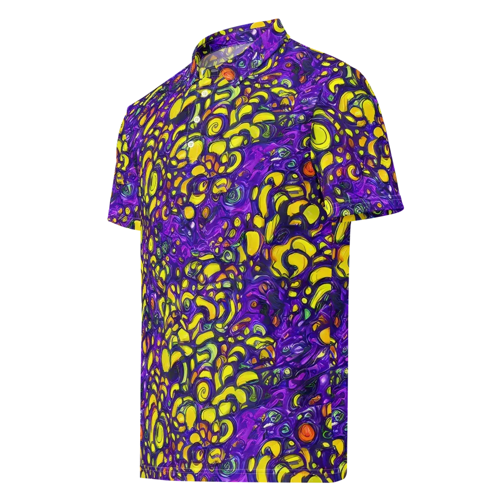 Lemon Labyrinth on Men's Slim Fit Polo Shirt — Left Front