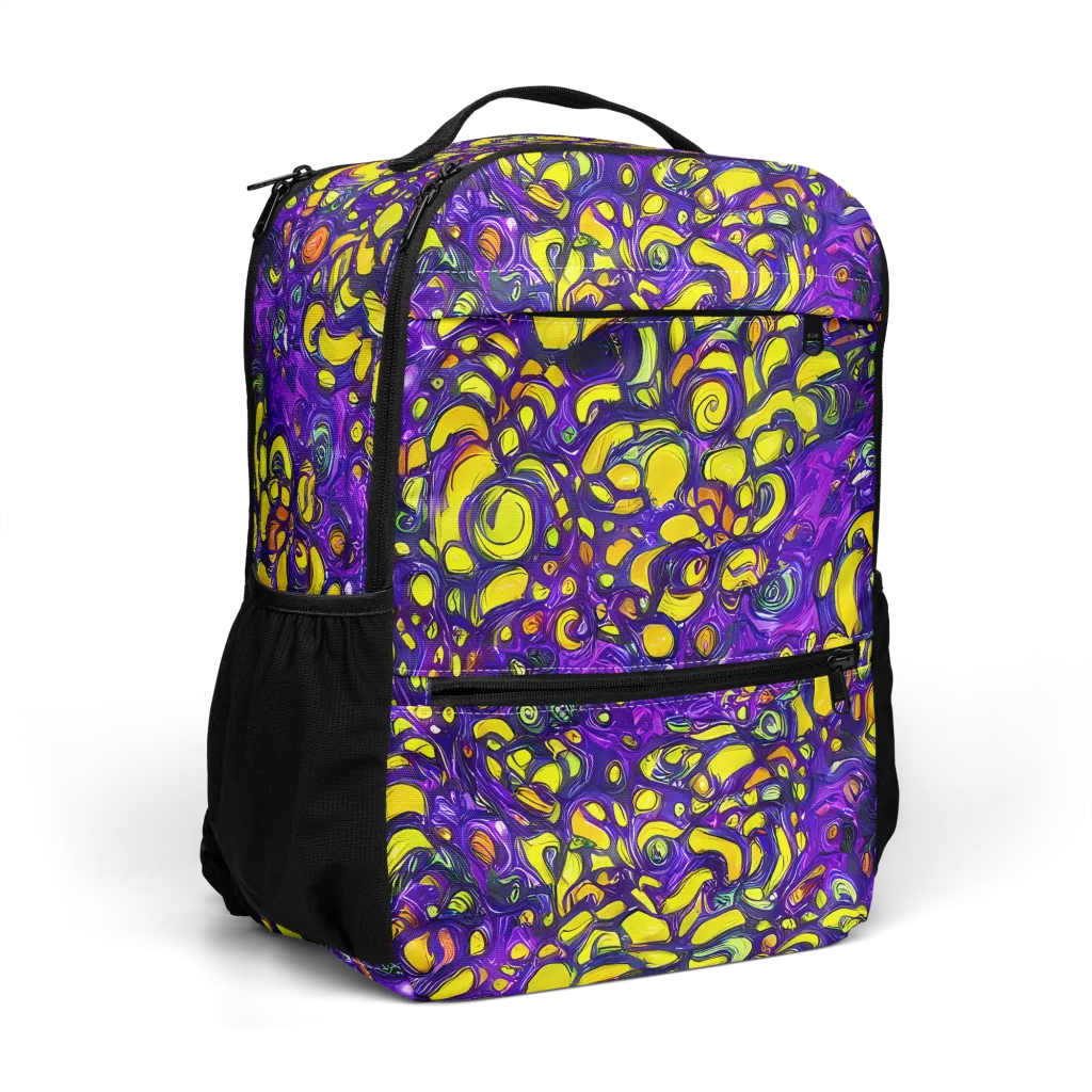Lemon Labyrinth on Utility Backpack — Right Front