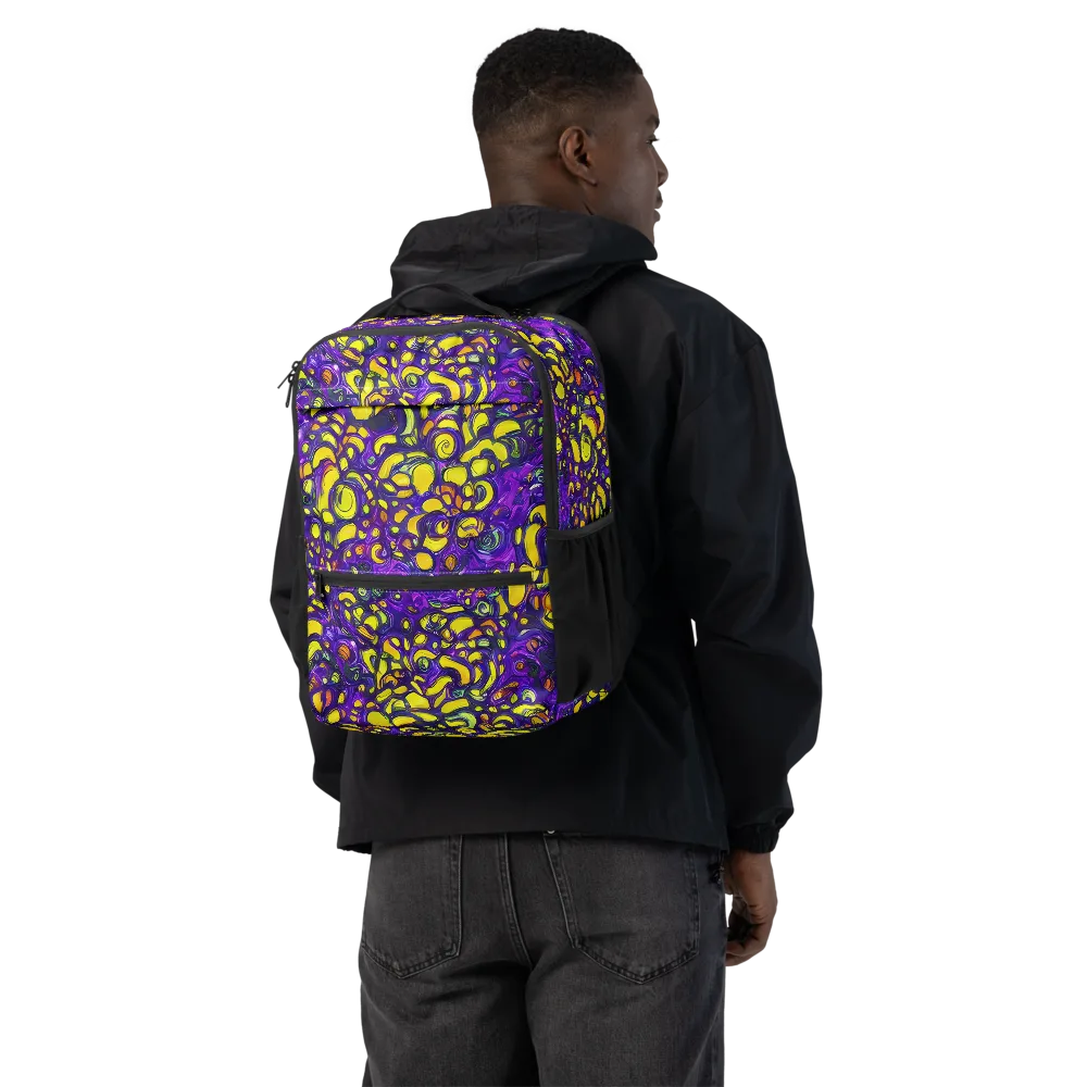 Lemon Labyrinth on Utility Backpack — Back
