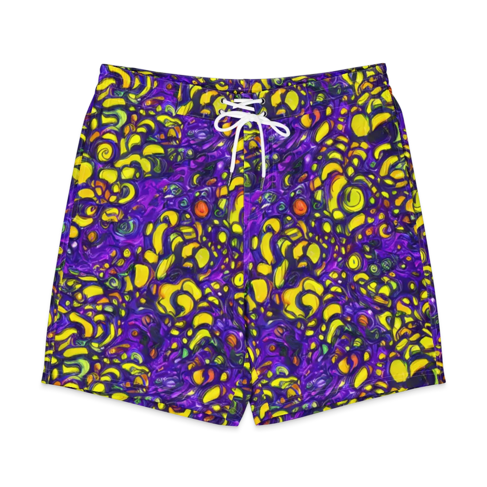 Lemon Labyrinth on Men's Board Shorts — Front