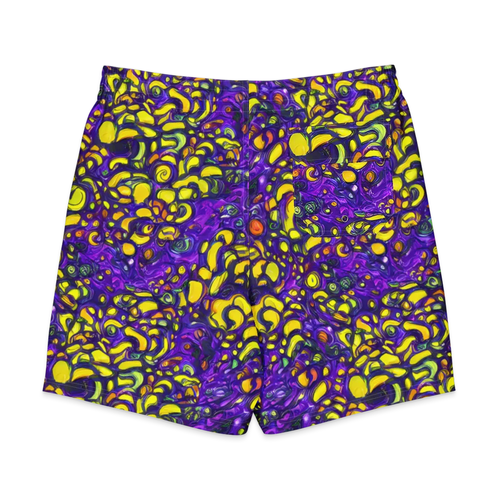 Lemon Labyrinth on Men's Board Shorts — Back