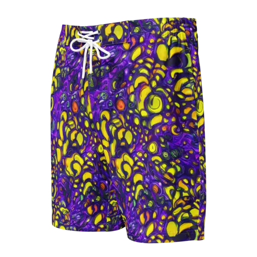 Lemon Labyrinth on a Men's Board Shorts