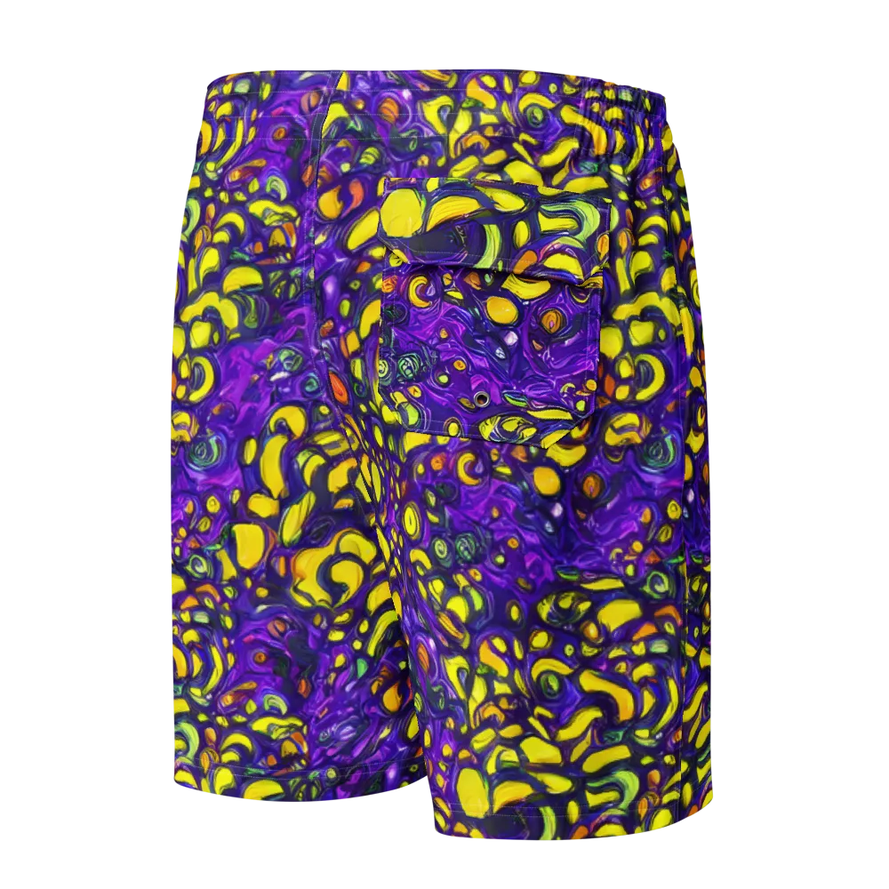 Lemon Labyrinth on Men's Board Shorts — Back