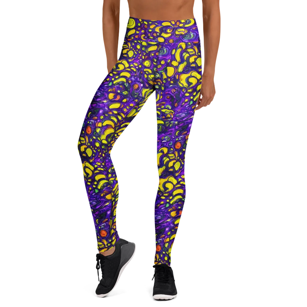 Lemon Labyrinth on Yoga Leggings — Front